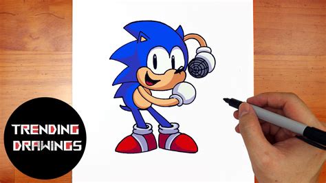 How To Draw Fnf Mod Character Dancing Meme Sonic By