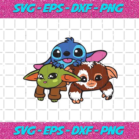 Yoda Stitch Gizmo Svg Trending Svg Star Wars Svg Baby Yoda Svg Stitch