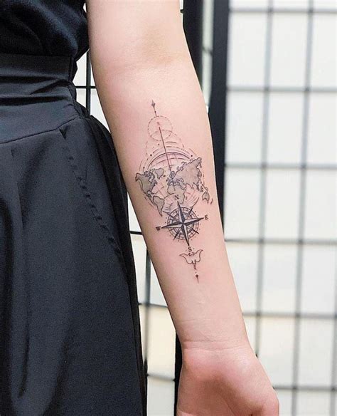 30 Pretty Map Tattoos Make You Want To Go Abroad Style Vp