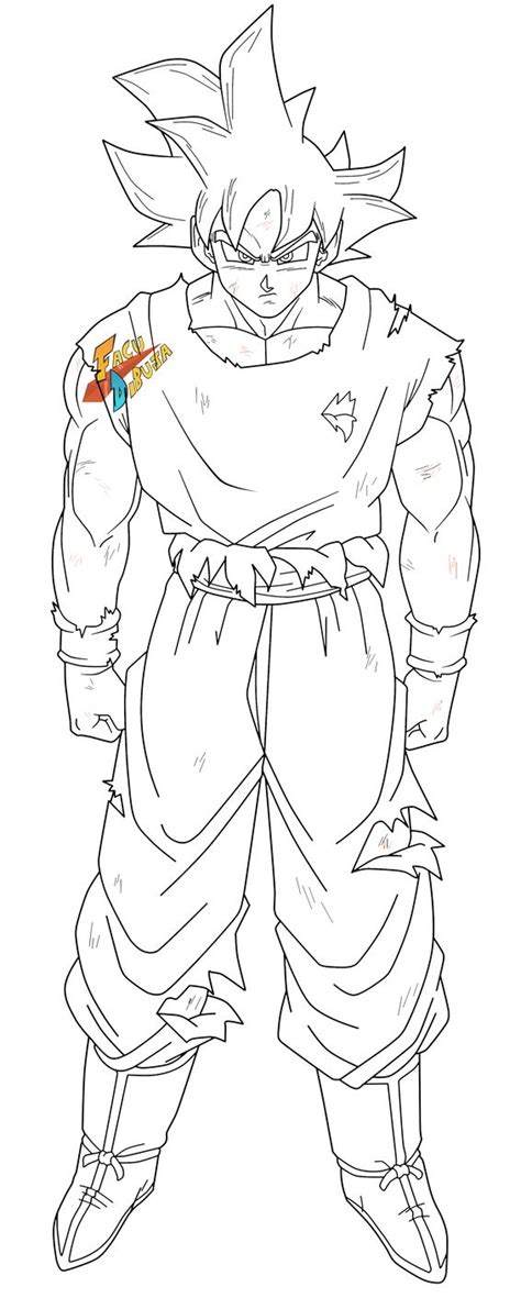 Lineart Goku Ultra Instint FacuDibuja By FacuDibuja On DeviantArt