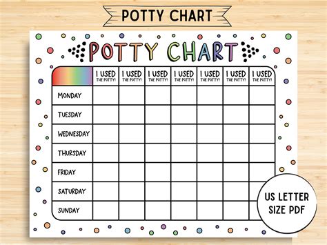 Printable Potty Training Chart Reward Chart Potty Chart 53 Off