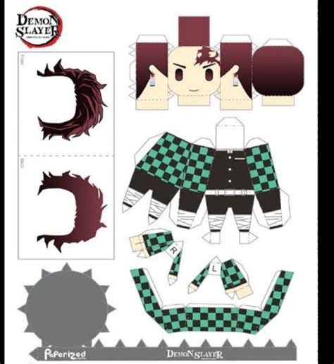 Papercraft Kamado Tanjiro Anime Crafts Anime Paper Paper Doll Template