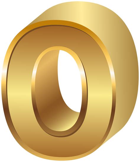 Number Zero Deco Gold Png Clip Art Image Numeros Dorados Numeros Porn