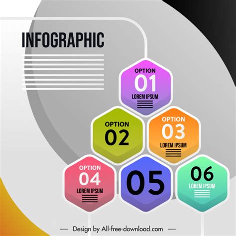 Template Infografis Warna Gaya Datar Diagram Venn Ilustrasi Vektor