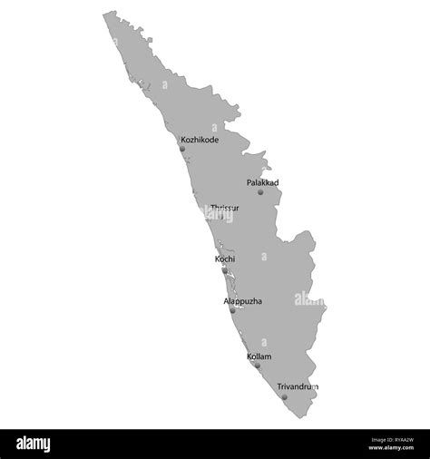 Kerala Map Outline Hi Res Stock Photography And Images Alamy