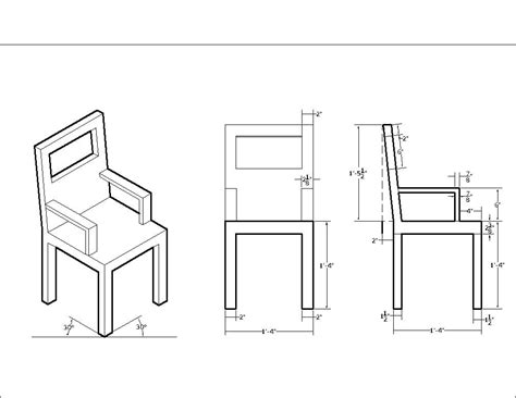 Isometric Drawing Of A Chair At Explore Collection