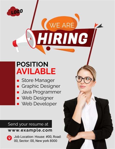 We Are Hiring Flyer Template Postermywall