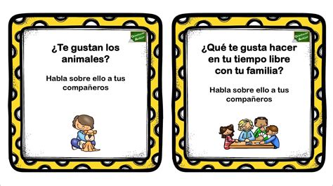 Tarjetas Conoce más sobre mí Actividad especial para los primeros