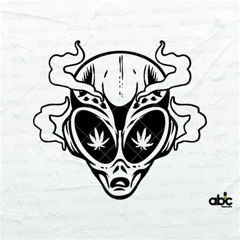 Weed High Alien Svg File Alien Svg Alien Smoking Weed Etsy Ireland