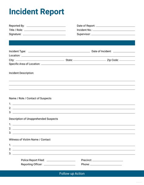 Free Incident Report Template In Adobe Illustrator