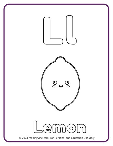 Letter L Coloring Pages