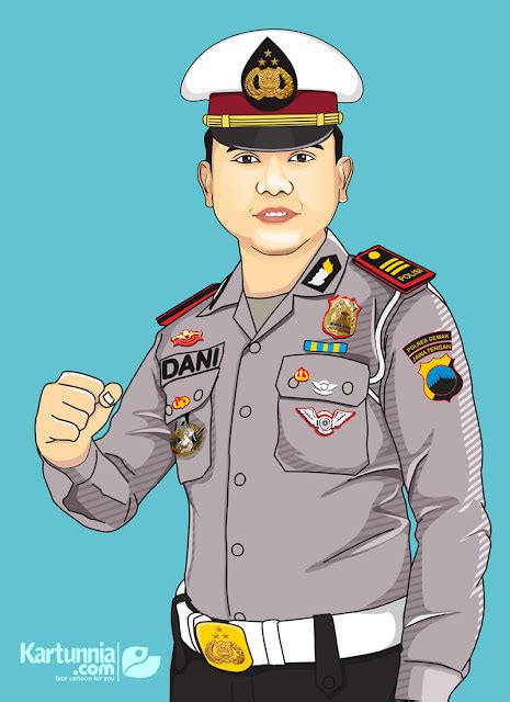 Vector Karikatur Polisi Lalu Lintas