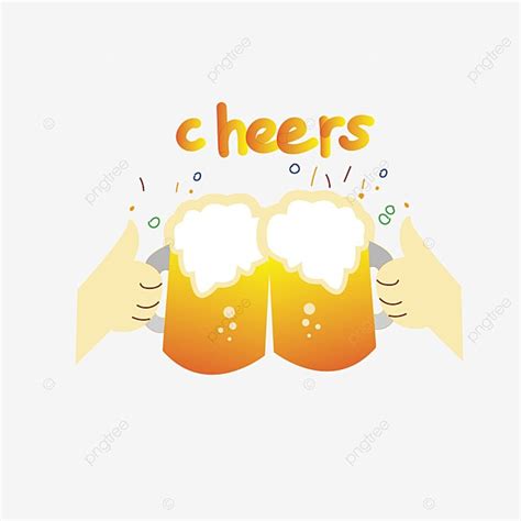 Beer Cheer Vector PNG Images Cheers Beer Illustration Celebrate Beer