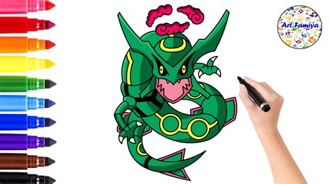 How To Draw Rayquaza Vmax Drawing Easy Step By Step Pokemon Art