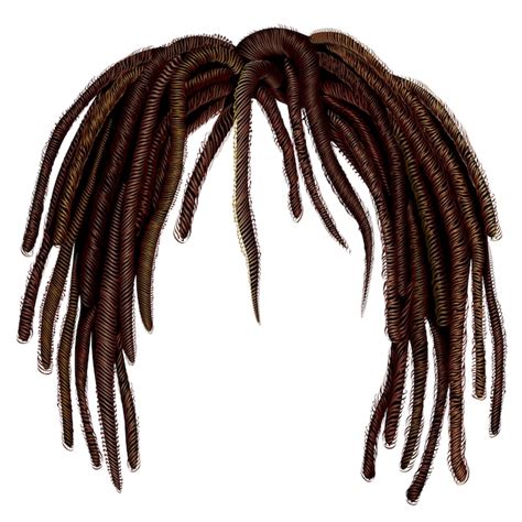 Premium Vector Trendy African Long Hair Dreadlocks Realistic Fashion Beauty Style