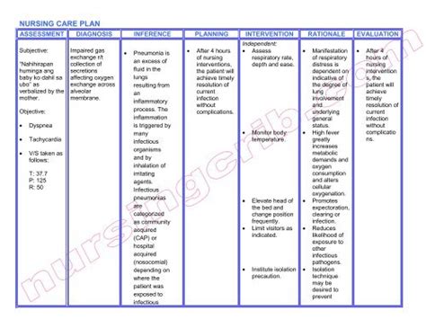 Ncp Neonatal Pneumonia Pdf Nursing Crib