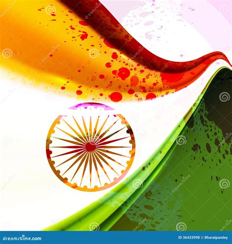 Indian Flag Indian Republic Day And Independence D Stock Vector