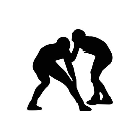 Wrestling Silhouette Art 7194198 Vector Art At Vecteezy