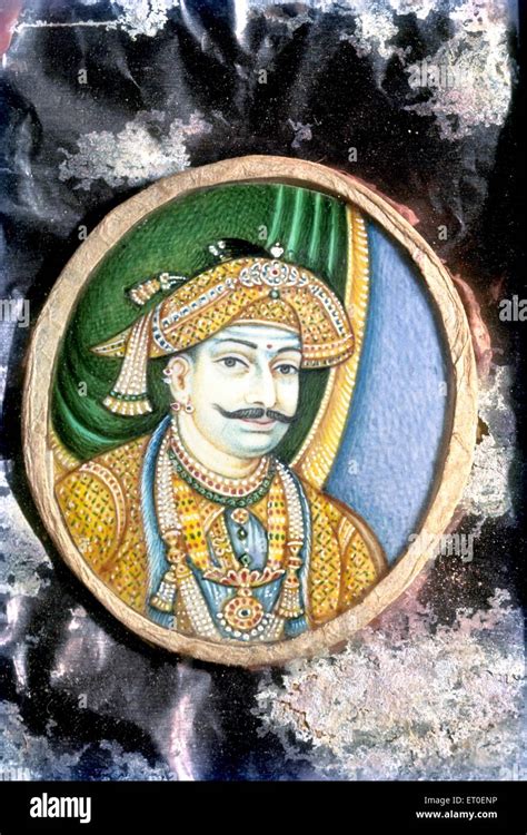 Shivaji Bhonsle Ii Shivaji Rajaram Bhonsle Painting On Ivory Tanjore