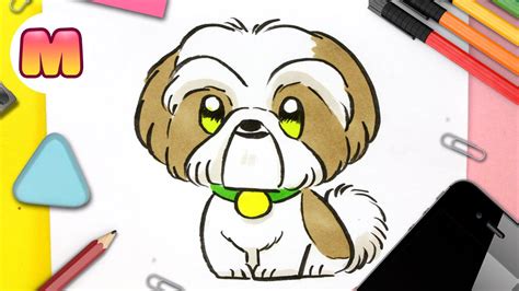 COMO DIBUJAR UN PERRO SHIH TZU KAWAII PASO A PASO Como Dibujar Un