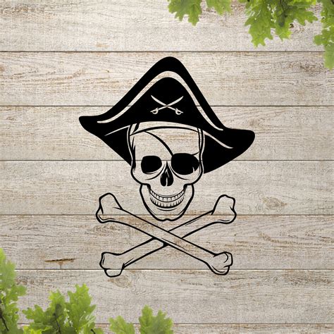 SVG Pirate Skull And Crossbones Svg Spooky Halloween Skull Etsy