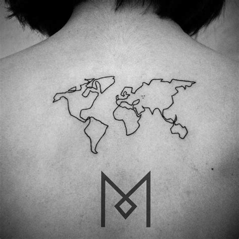 40 World Map Tattoos That Will Ignite Your Inner Travel Bug Tattooblend