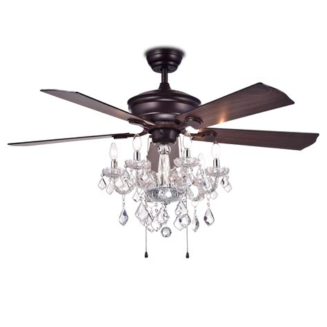 Get 5% in rewards with club o! Havorand 52-inch 5-Blade Ceiling Fan Crystal Chandelier ...