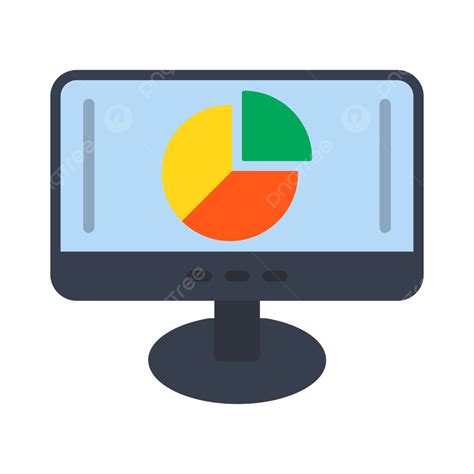 Ikon Datar Grafik Vektor Lcd Memantau Presentasi Png Dan Vektor