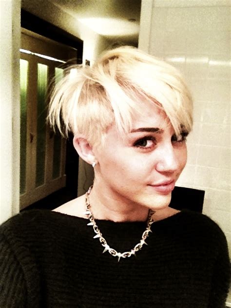 This light blonde 'do is clipper cut short and close to the head around the sides and back, while the top length is left long enough to be teased to achieve maximum height and lift. PHOTOS Miley Cyrus with REALLY short blonde hair ...