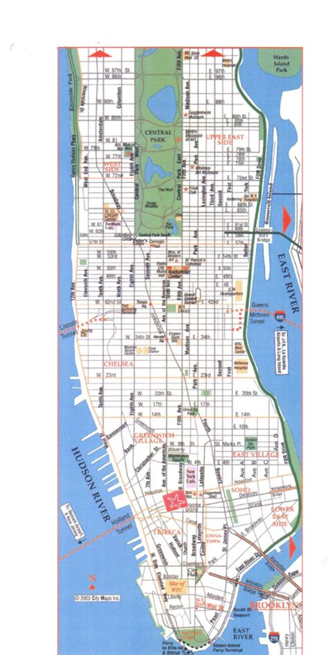 Printable Map Of Manhattan