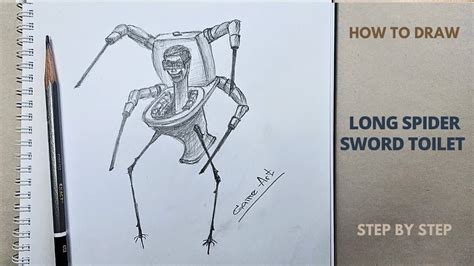 How To Draw Long Spider Sword Toilet From Skibidi Toilet