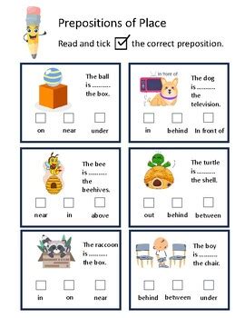 Prepositions Of Place Worksheet By My Buddy Learning Tpt NBKomputer