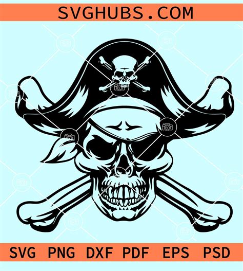 Pirate skull and crossbones SVG Pirate Skull Flag svg car décor svg