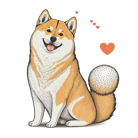 Premium Photo Cute Smiling Cartoon Shiba Inu