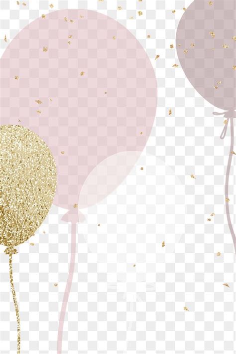 Pink Balloons Border Png Transparent Background Premium Image By