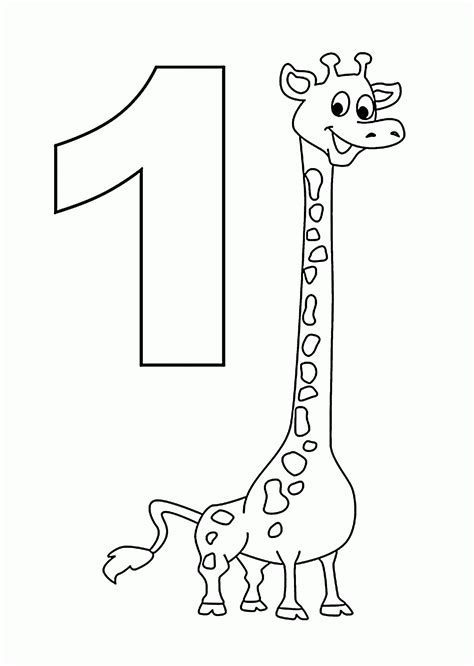 Number 1 Coloring Pages For Kids Counting Sheets Printables Free Wuppsy