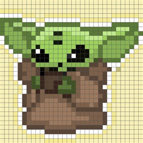 Baby Yoda 32x32 Arte Pixel Arte Pixeles