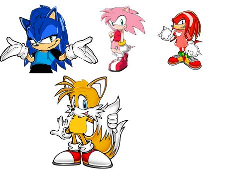 How To Draw Sonic Knuckles And Tails Howto Draw