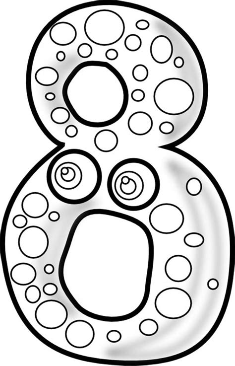 Big Number 8 Coloring Page Bulk Color Coloring Pages Color Numbers