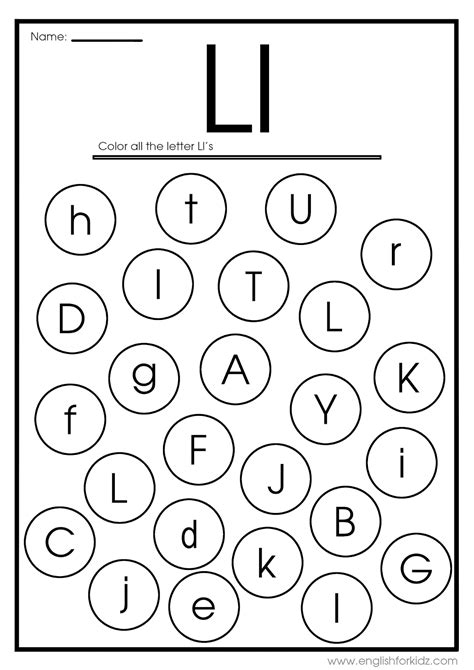 Letter L Coloring Pages Preschool