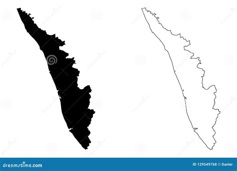 Kerala Map Vector Stock Vector Illustration Of Isolated 129549768