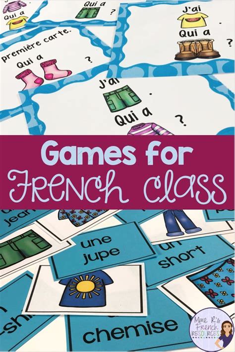 Fun Games For French Class French Flashcards French Teaching