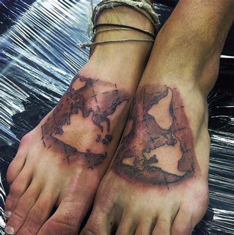 40 World Map Tattoos That Will Ignite Your Inner Travel Bug Tattooblend