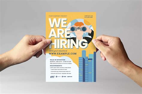 We Are Hiring Flyer Poster Template Psd Ai Vector Brandpacks