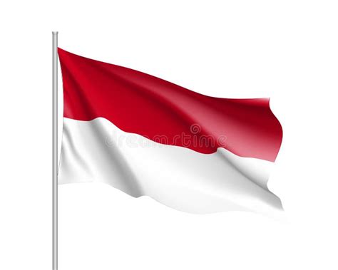 National Flag Of Indonesian Republic Stock Vector Illustration Of