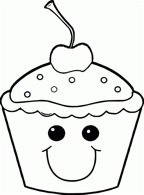 Gambar Cute Cupcakes Coloring Pages Home Page Cupcake Kids Adults