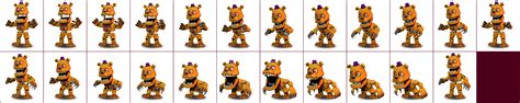 Image Nightmare Fredbear Sprite Sheetpng Five Nights At Freddys