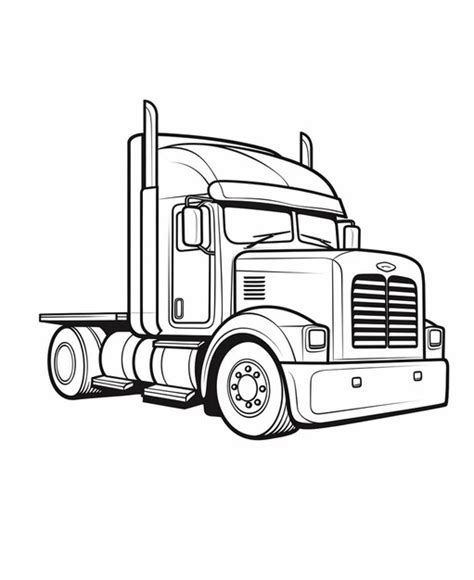 Premium Photo Camion Truck Coloring Page For Kids Transportation