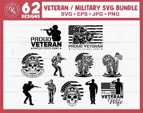 Veteran Svg Bundle Military Svg Bundle Patriotic Svg Etsy