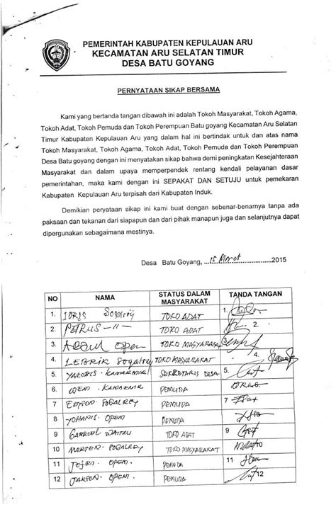 Contoh Surat Pernyataan Penolakan Warga 53 Koleksi Gambar